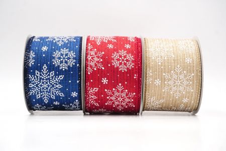 Sparkling Snowflake Winter Wonderland Wired Ribbon - Sparkling Snowflake Winter Wonderland Wired Ribbon